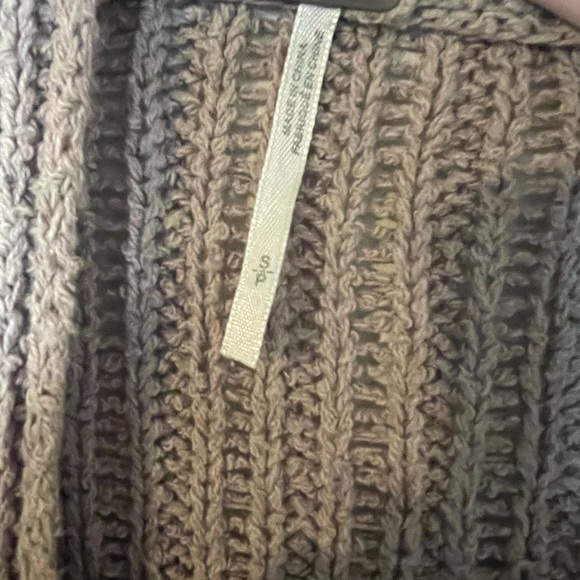 FREE PEOPLE CHUNKY COTTON CARDIGAN SWEATER - Picture 5 of 7